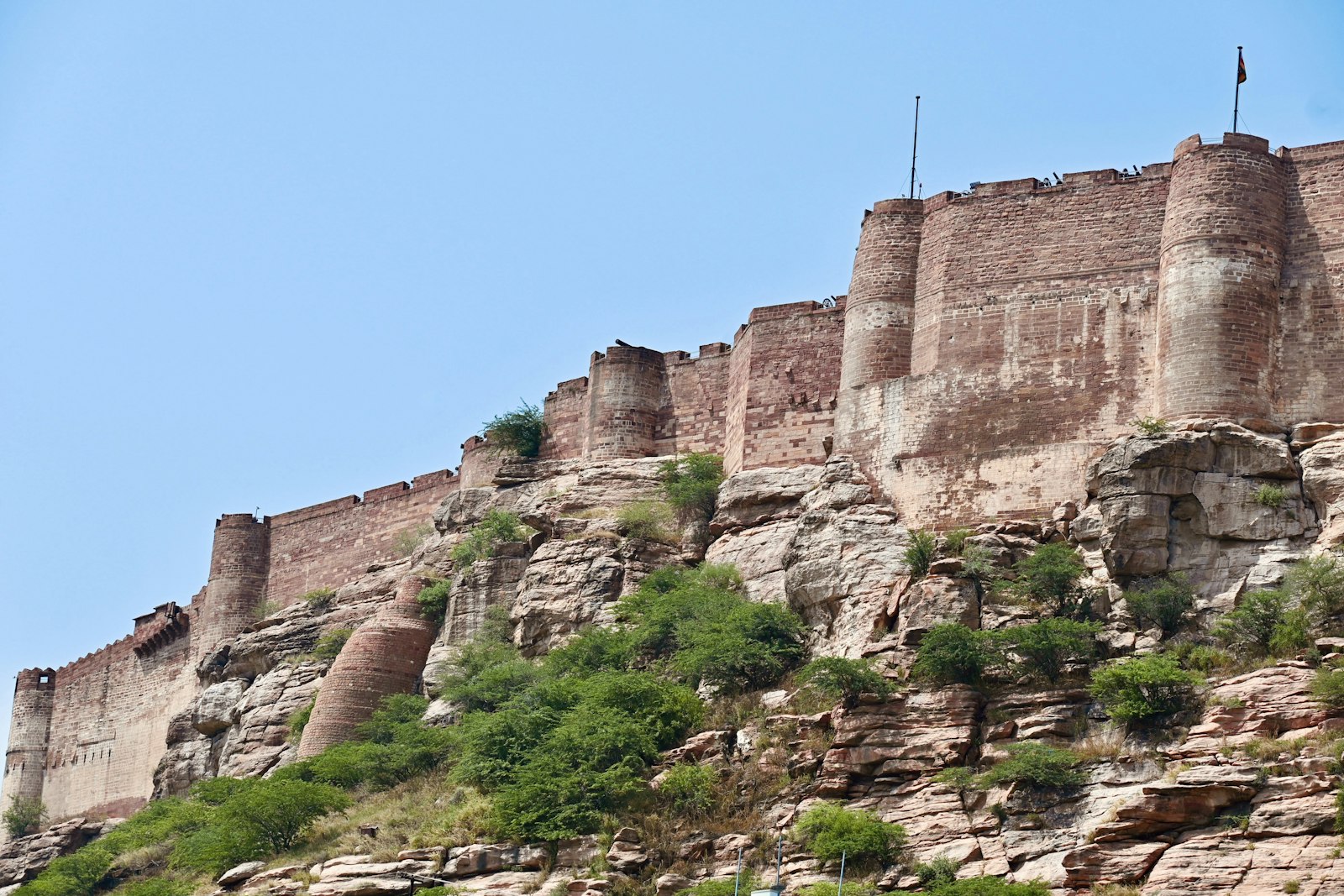Hill fort walls typical of Mewar and Marwar fortresses
